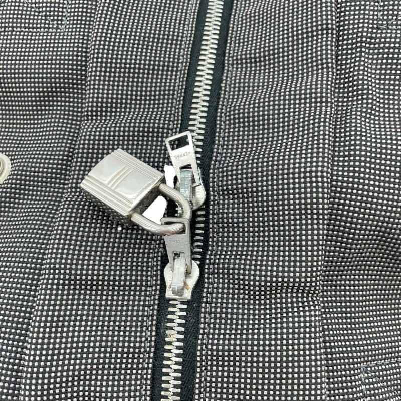 HERMES Aile Ligne Ad MM Backpack in Grey Nylon Canvas