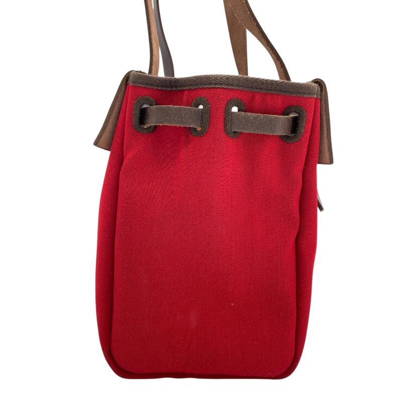 HERMES Émile Bag Cabas PM in Orange & Red with Gold Hardware