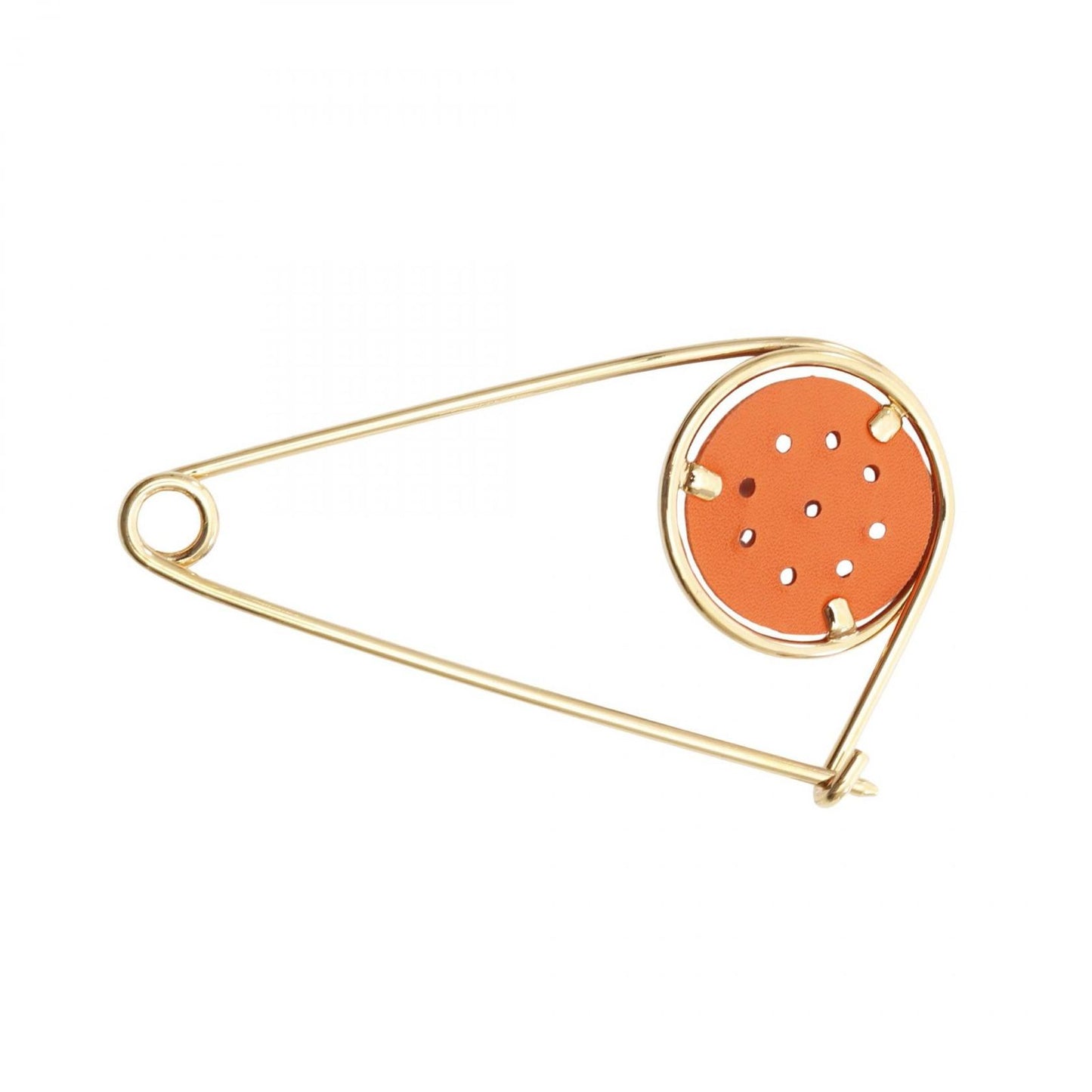 LOEWE Mechanopins Brooch in Gold-Plated Finish