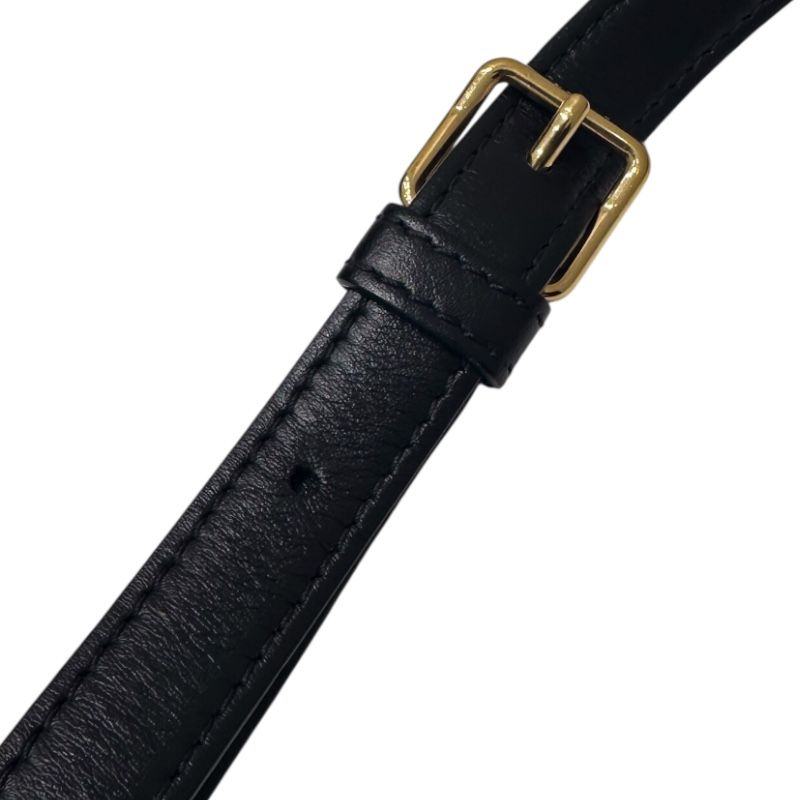 CELINE Teen Triomphe Black Canvas Shoulder Bag - Timeless Elegance