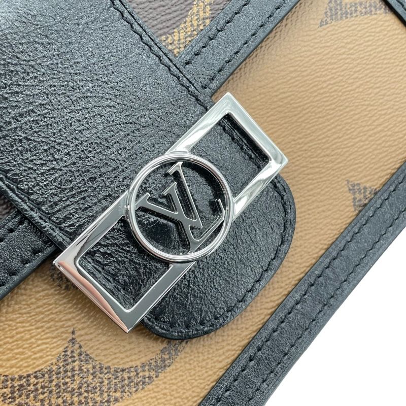 Louis Vuitton Dauphine MM Monogram Giant River Brown Shoulder Bag