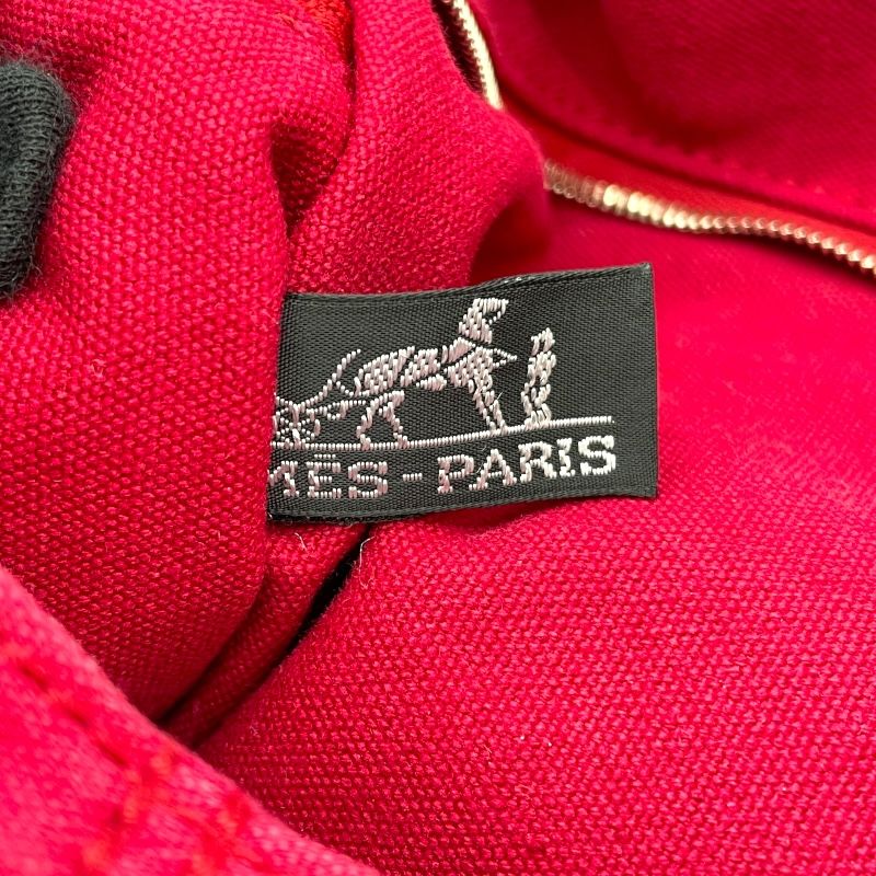 HERMES Troca Horizontal MM Wine Red Tote Bag with Silver Hardware