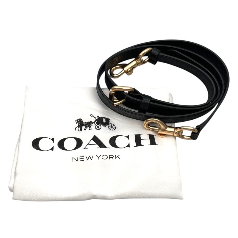 COACH Signature 2WAY Black Canvas & Leather Shoulder Bag