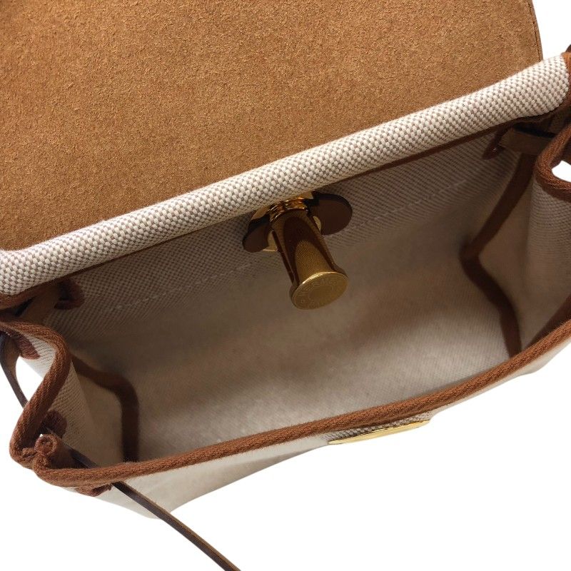 HERMES Émile Mini Zip Bag in Ecru & Gold - Exquisite Craftsmanship