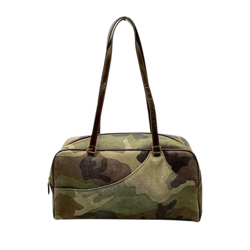Christian Dior Camouflage Suede Leather Boston Bag - Exclusive Design