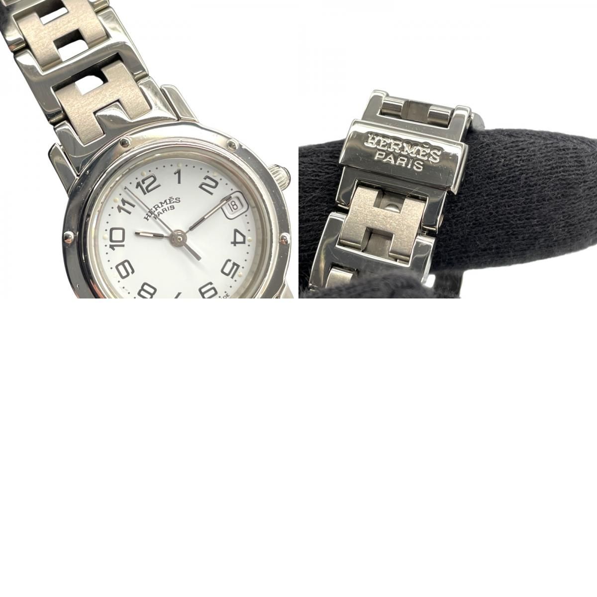 HERMES Clipper CL4210 White SS Quartz Ladies Watch