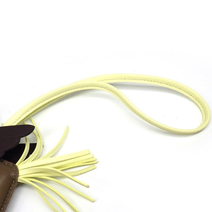 HERMES Rodeo Pegasus PM Bag Charm - 2024 Étaupe/Jaune Milton/Rouge Ash