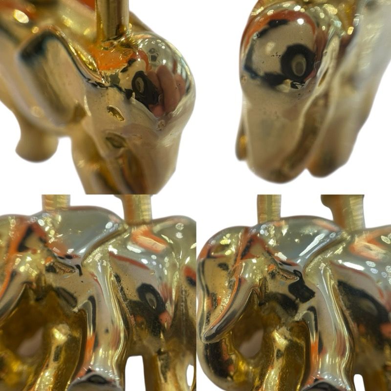 HERMES Elephant Cadena Gold Metal Accessory for Women