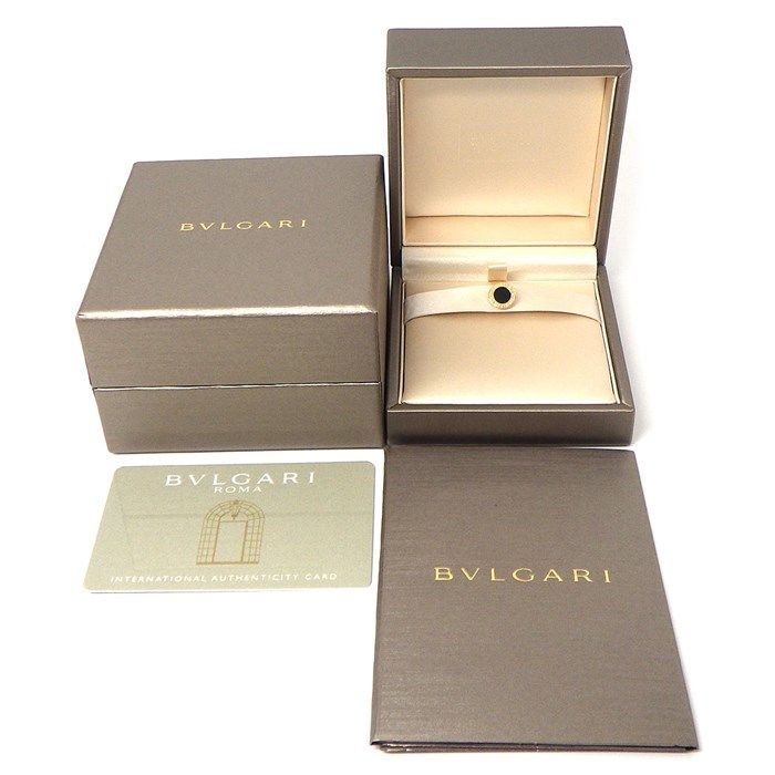 BVLGARI Onyx Circle Earrings in K18 Pink Gold - Exclusive Piece