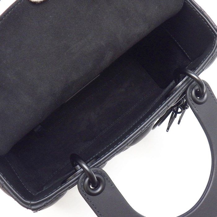 Dior Lady Dior My ABC Small Tote Bag in Black Ultra Matte Calfskin