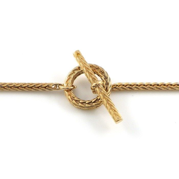 HERMES Chaine d'Ancre Danae Spike Chain Necklace in K18 Yellow Gold