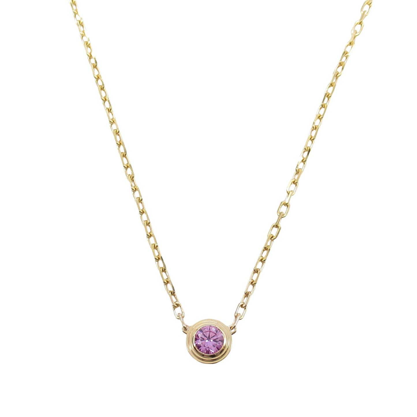 CARTIER Amour Pink Sapphire Necklace in 18K Pink Gold