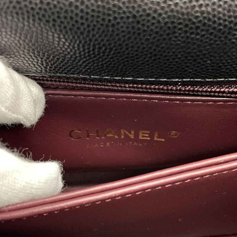CHANEL Coco Handle XXS Black Caviar Leather Shoulder Bag