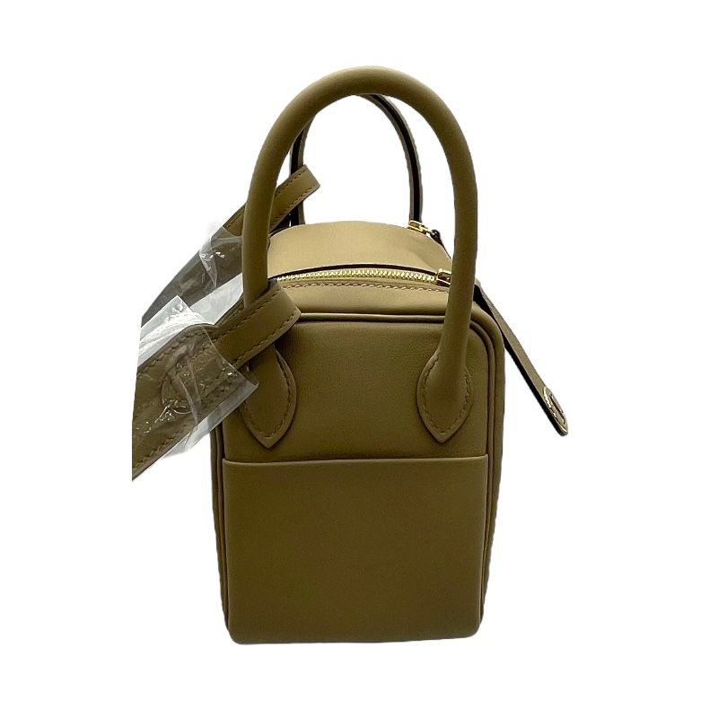 HERMES Mini Lindy Verso Beige Marfa & Grimiste Gold Hardware