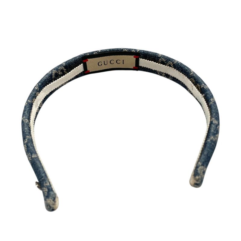 GUCCI Eco Wash Headband in Blue GG Denim - Exclusive Luxury Accessory