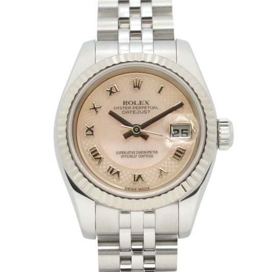 ROLEX Datejust 179174NRD Pink Shell Dial K18WG & Stainless Steel