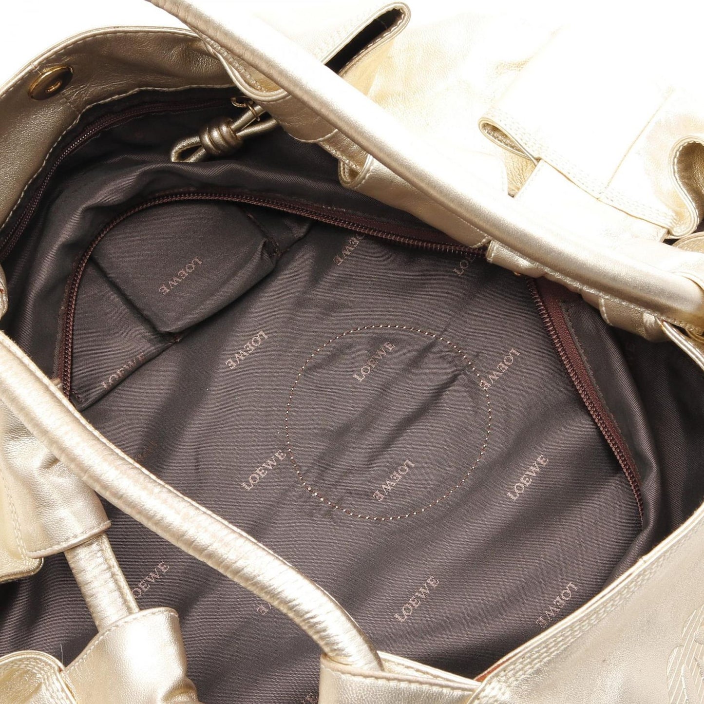 LOEWE Nappa Aire Gold Leather Handbag - Exquisite Craftsmanship