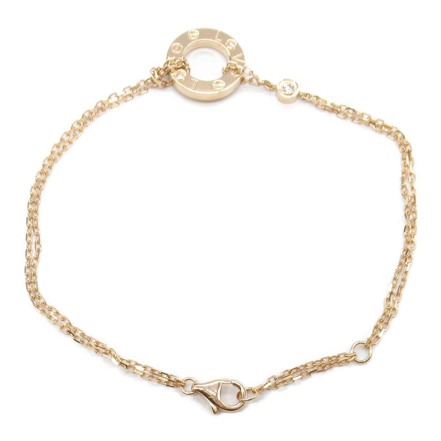 CARTIER Love Circle Diamond Bracelet in 18K Pink Gold