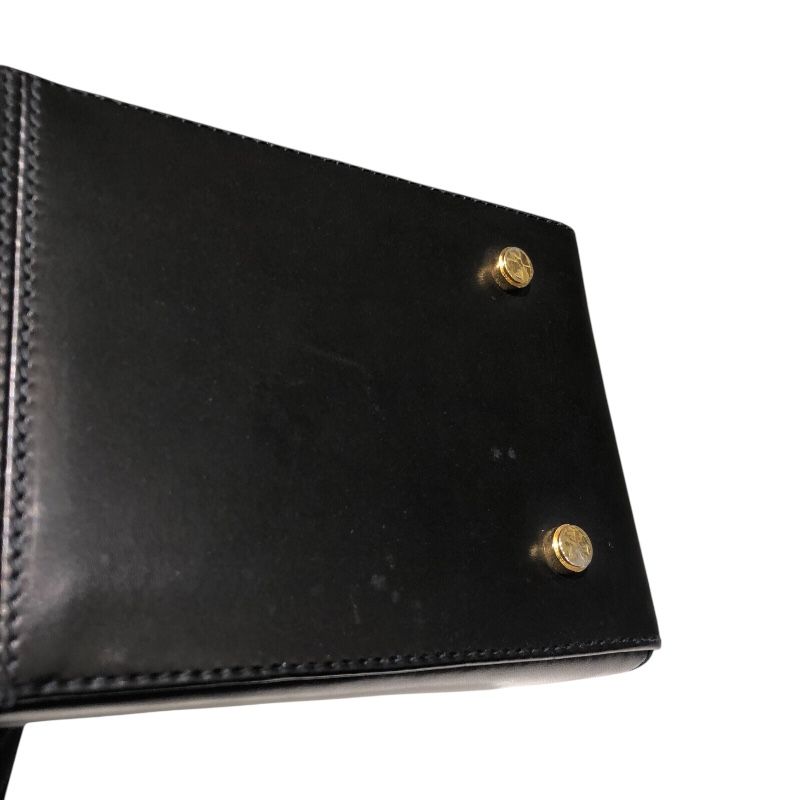 Salvatore Ferragamo Gancini 2-Way Handbag in Black Box Calf