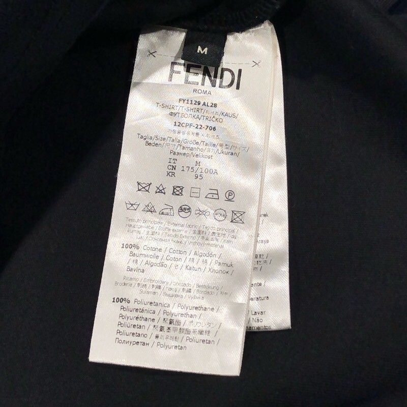 Fendi Logo Design Cotton T-Shirt for Men - Size M