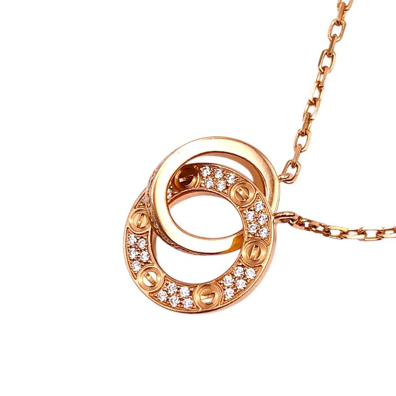 Cartier Love Necklace K18PG with Diamonds - Exquisite Luxury