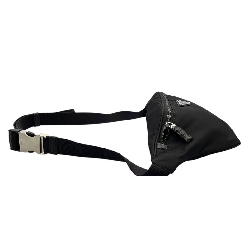 PRADA Black Nylon Waist Bag with Silver Hardware - Men's Luxury Accessory