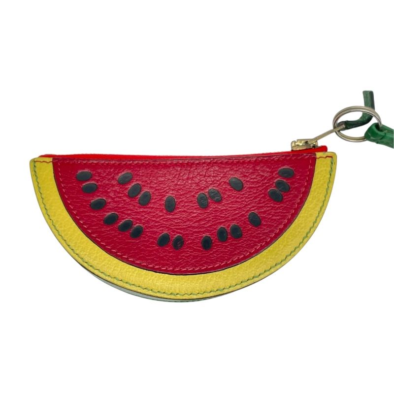 HERMES Tutti Frutti Watermelon Coin Case in Red - Exquisite Craftsmanship