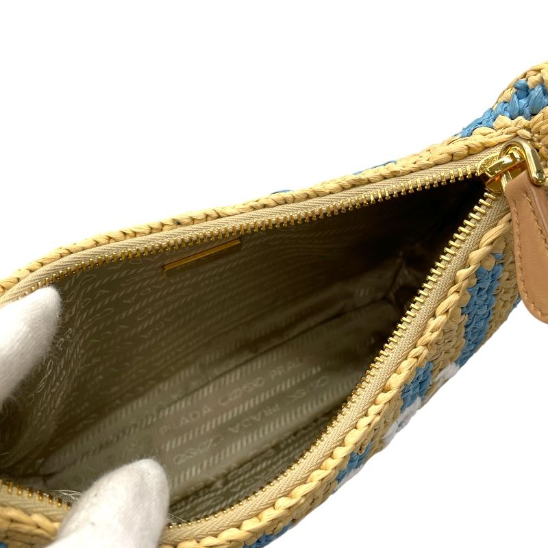 PRADA Re-Edition Shoulder Bag 1BH204 in Natural Raffia
