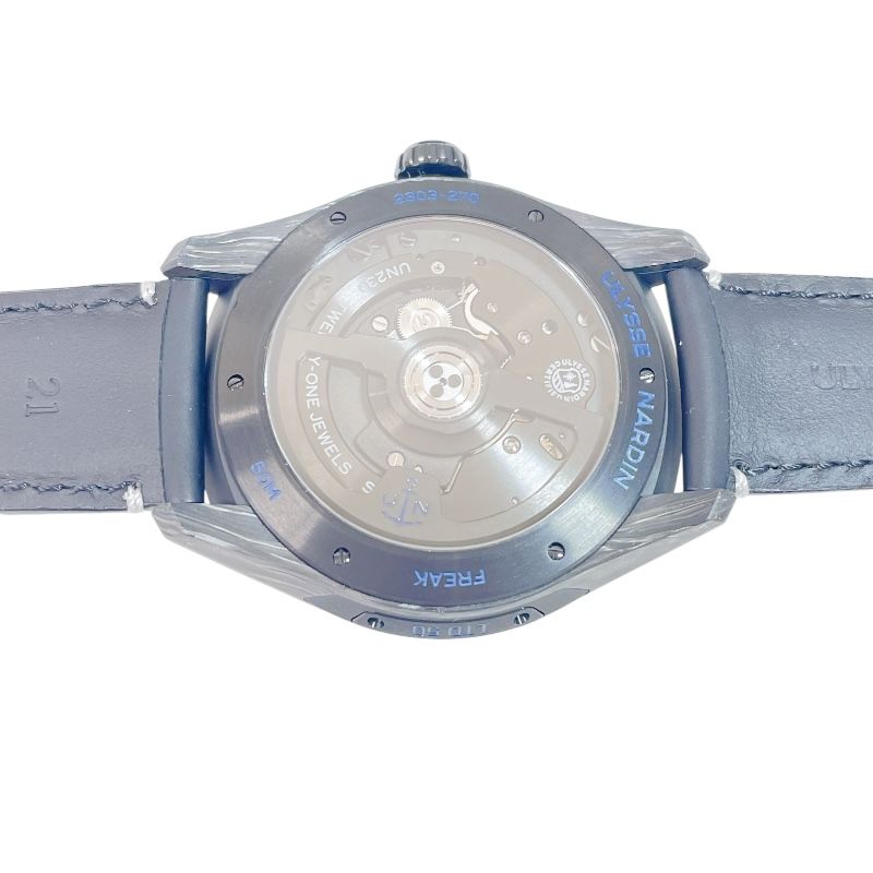 ULYSSE NARDIN Freak X 43mm Skeleton Carbon/Leather Automatic Watch