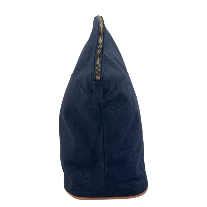 HERMES Bolide Pouch TGM in Navy Canvas & Leather - Unisex