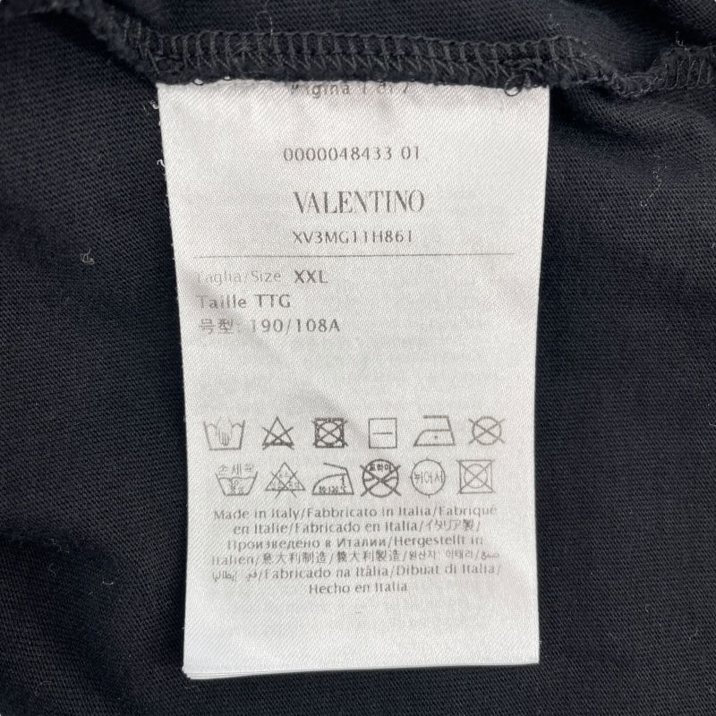 VALENTINO Logo Patch T-Shirt in Black - XXL