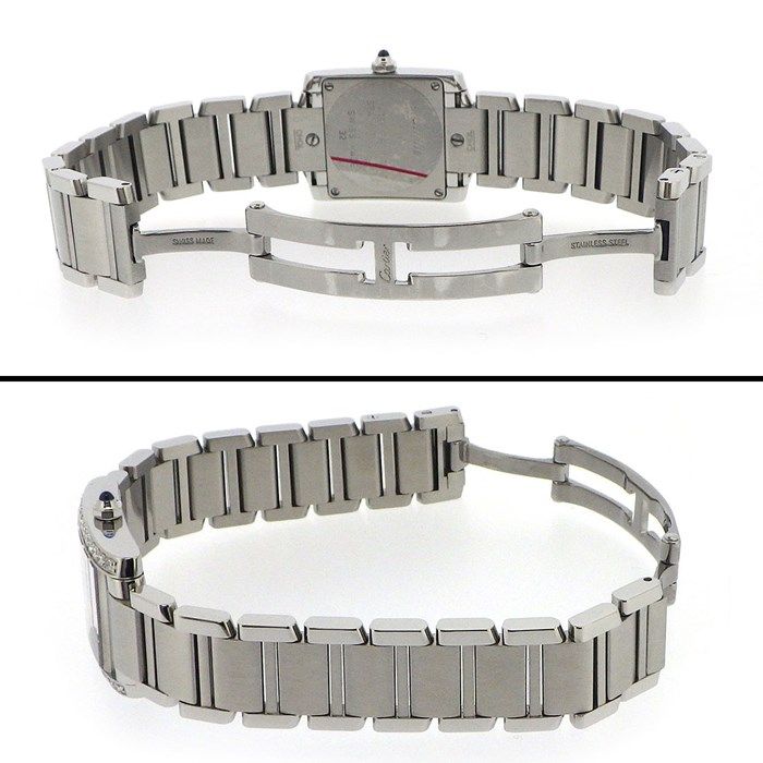 Cartier Tank Française SM W4TA0008 Diamond Bezel Watch