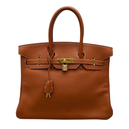 HERMES Birkin 35 in Fauve with Gold Hardware - Timeless Elegance