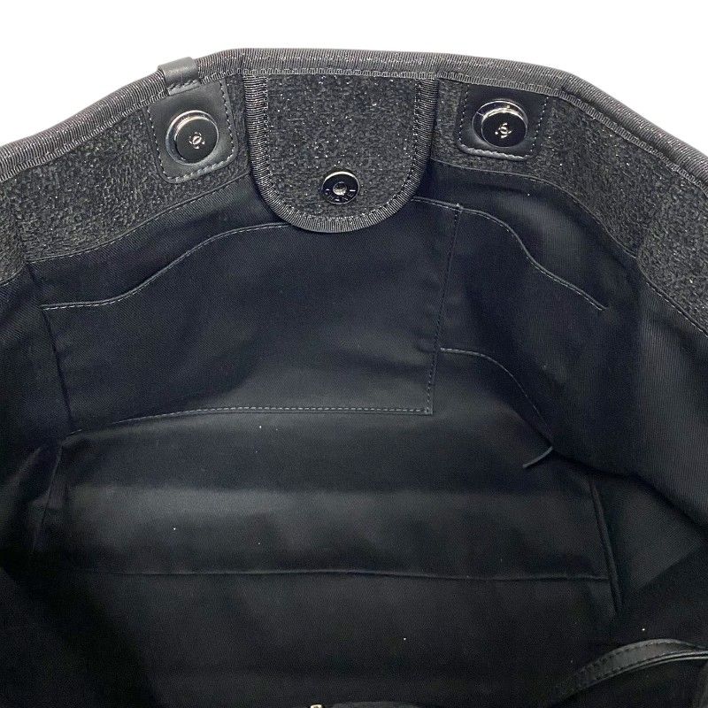 CHANEL Deauville Large Tote Bag in Black Velvet & Leather