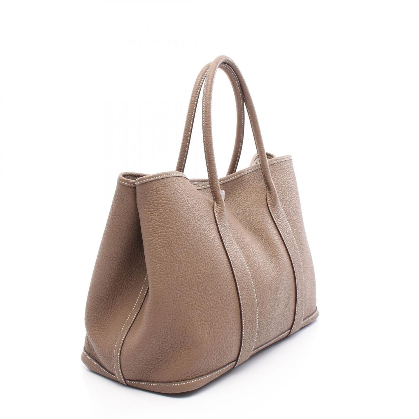 HERMES Garden Party PM Tote Bag in Etoupe Leather - Exquisite Craftsmanship