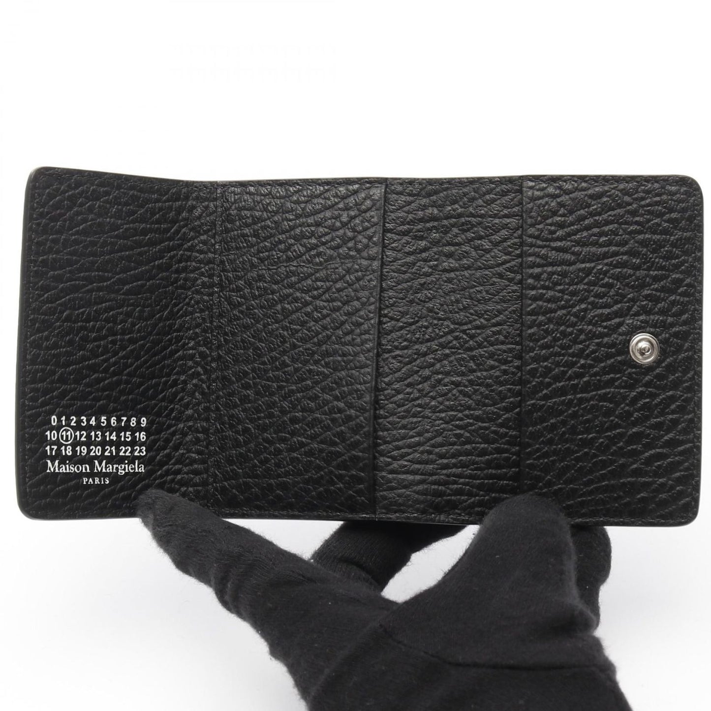Maison Margiela 11 Black Leather Tri-Fold Wallet - New
