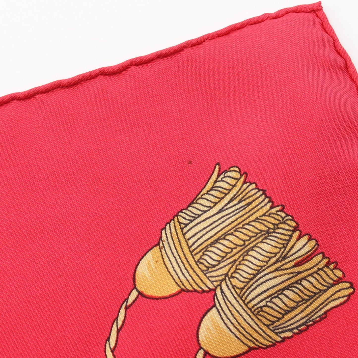 HERMES Silk Scarf VUE DU CARROSSE DE LA GALERE LA REALE - Red