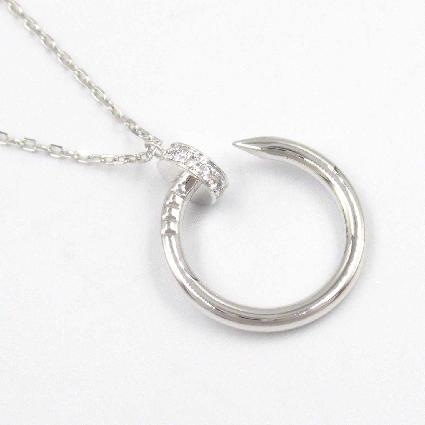 CARTIER Juste un Clou Diamond Necklace in 18K White Gold