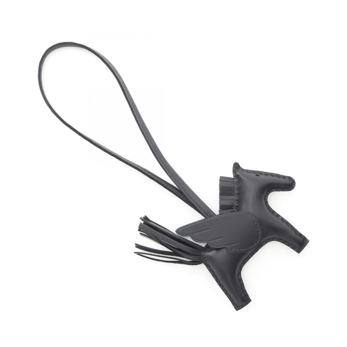 HERMES Rodeo Pegasus PM Charm in Black - Unused Luxury Accessory