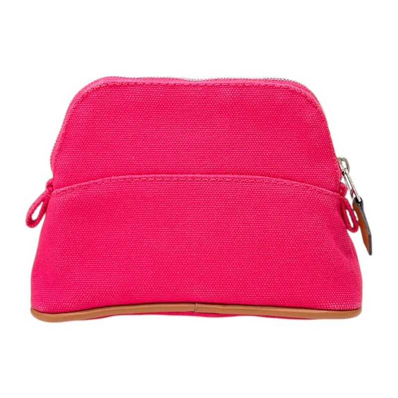 HERMES Bolide Pouch 15 in Pink with Silver Hardware
