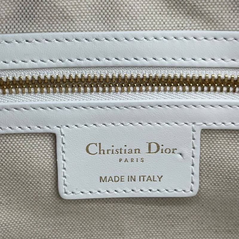 Christian Dior Vibe Small Bowling Bag in White Leather