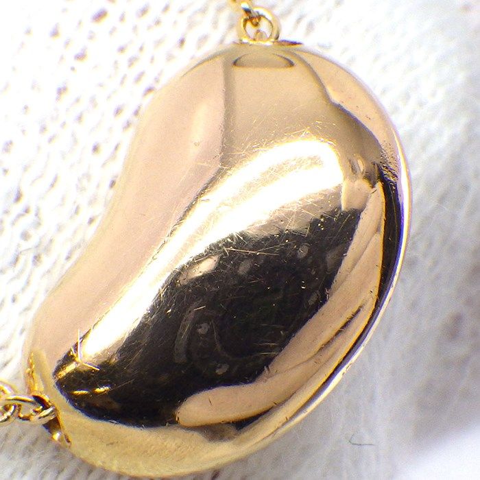 Tiffany & Co. 12mm Bean Design Necklace in K18 Pink Gold