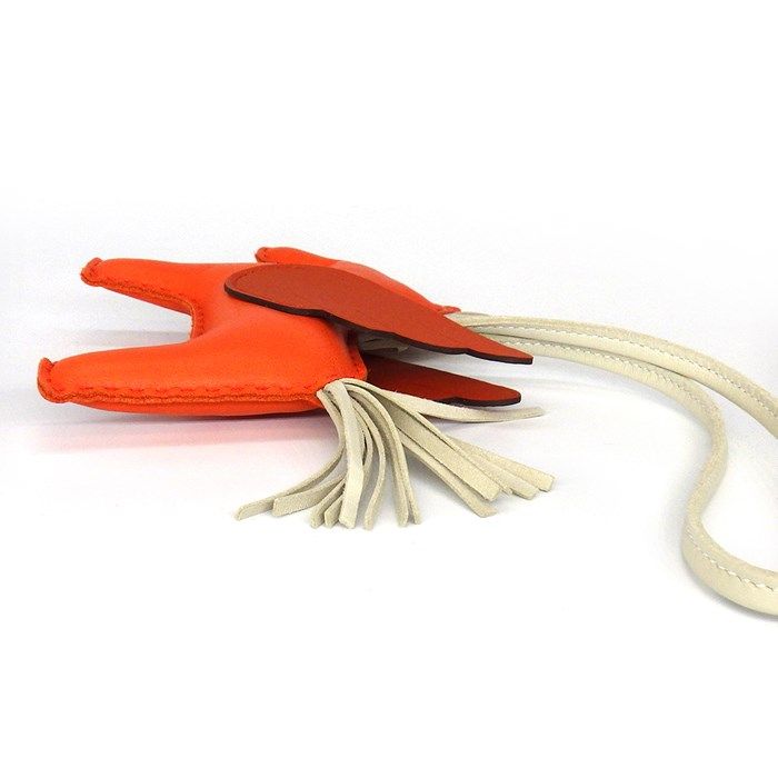 HERMES Rodeo Pegasus PM Bag Charm - Orange Poppy/Creme 2023