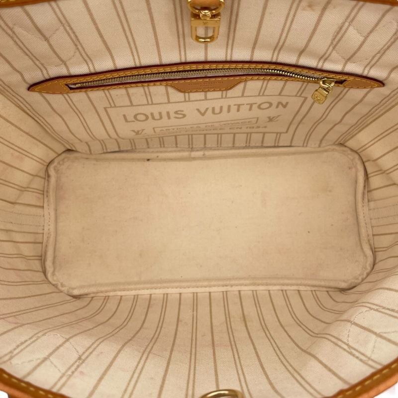 Louis Vuitton Neverfull PM Damier Azur Tote - White