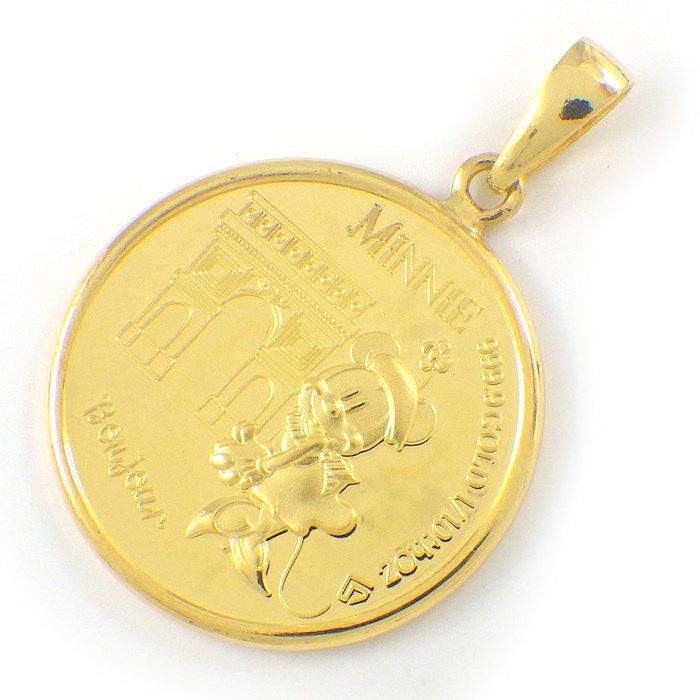 Exclusive Disney Mickey & Minnie Pendant in 24K Gold - Limited Edition