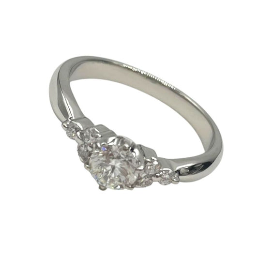 Exquisite Pt900 Diamond Ring - 0.527ct Total Weight