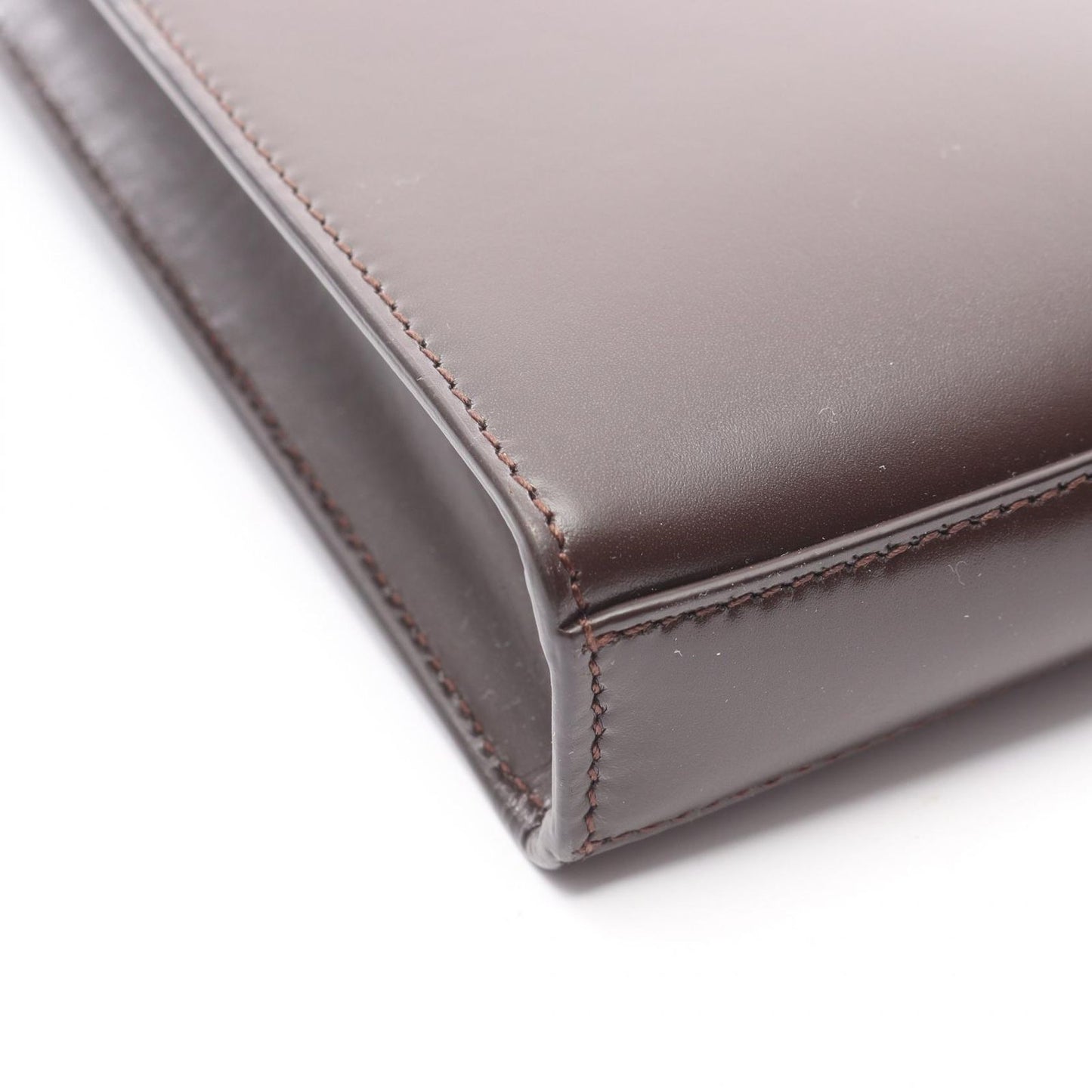 JIL SANDER TANGLE MEDIUM Shoulder Bag in Dark Brown Leather