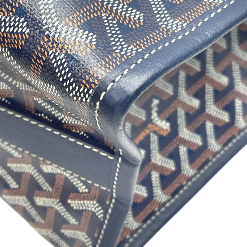 GOYARD Villette MM Navy Coated Canvas Tote Bag - Exquisite Craftsmanship