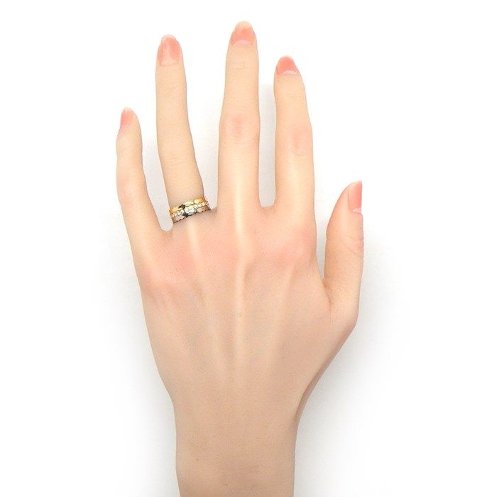 Chaumet Bee My Love Honeycomb Ring Set - 3-Color Gold & Diamonds