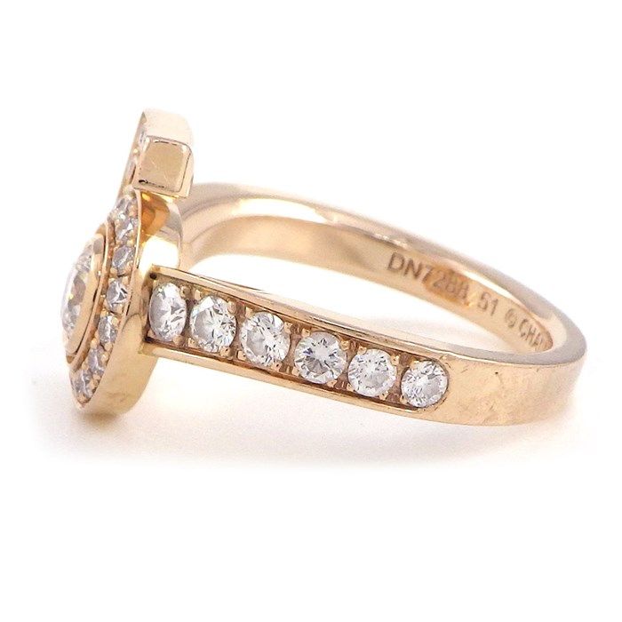 CHANEL Eternal No.5 Half Circle Diamond Ring in K18 Beige Gold